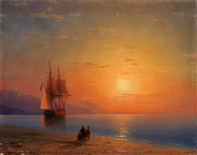 «Закат у моря», 1864