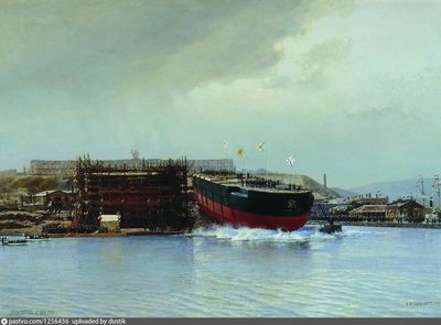 «Спуск броненосца «Чесма» в Севастополе. 1886 год», (1887год.)