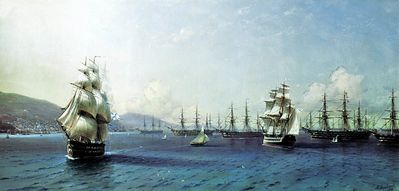 «Черноморский флот в Феодосии», 1890