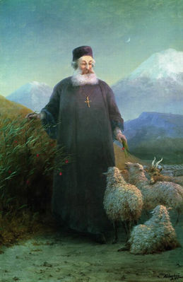 «Католикос Хримян Айрик в окрестностях Эчмиадзина», 1895
