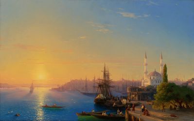 «Вид на Константинополь и бухту Золотой Рог», 1856