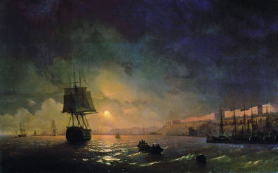 "Вид Одессы в лунную ночь", 1846
