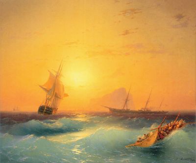 «Американские суда у Гибралтарской скалы», 1873