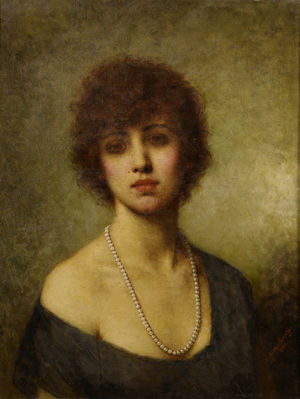 Портрет молодой женщины с жемчугом. 1922