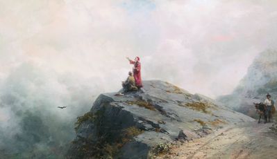 «Данте и художник в горах», 1883