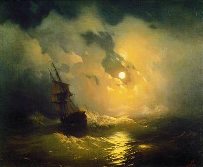 «Буря на море ночью», 1849