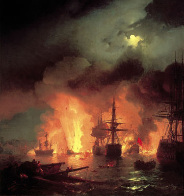 «Чесменский бой в ночь с 25 на 26 июня 1770 года», 1848