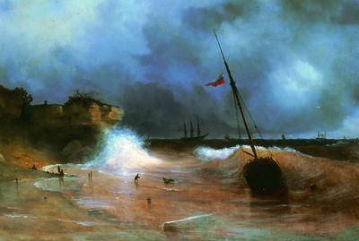 «Конец бури на море», 1839