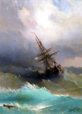 Корабль средь бурного моря, 1887