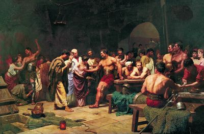 Гладиаторы перед выходом на арену. 1891