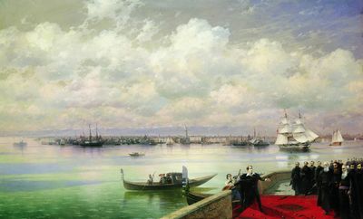 «Посещение Байроном мхитаристов на острове Святого Лазаря в Венеции», 1899