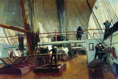 «На палубе фрегата Светлана», 1884 год.