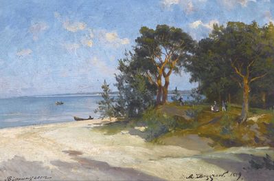 Пляж в Бигаунциемсе. Ливония. 1879