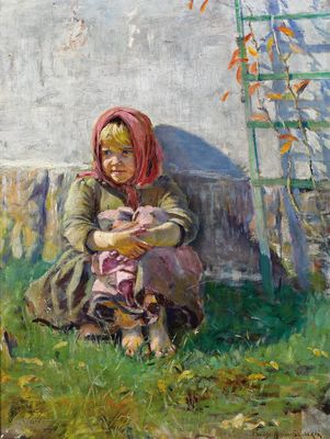 "Маленькая девочка в саду"