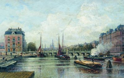 Город на реке. Амстердам. 1870-е