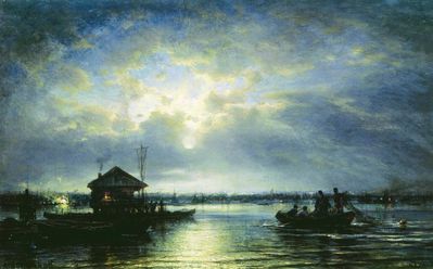 Летняя ночь на Неве у взморья. 1875