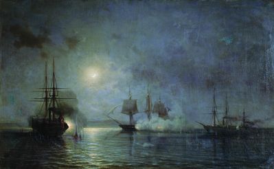 Ночное нападение на 44-пушечный фрегат Флора с 5 на 6 ноября 1853 года. 1857