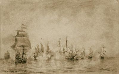 Первое морское сражение (Н.Сенявин). 1866