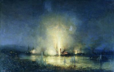 Потопление турецкого монитора Сейфи на Дунае 14 мая 1877 года. 1877-1878