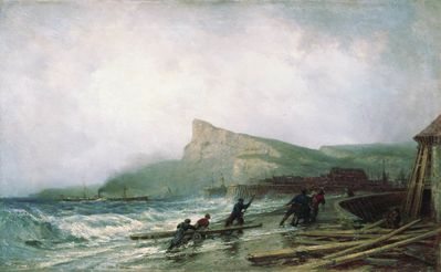 Строительство дамбы. 1870-е