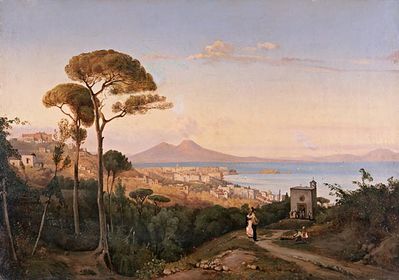 Вид Неаполя. италия. 1851