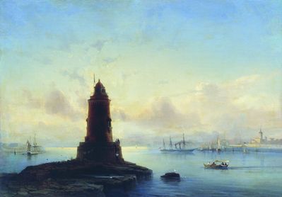 Вид Ревеля. Маяк (Марина с маяком). 1853