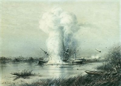 Взрыв турецкого парохода Люфти-Джелиль. 1878