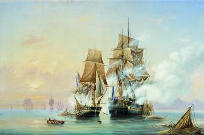 Захват катером Меркурий шведского фрегата Венус 21 мая 1789 года. 1851