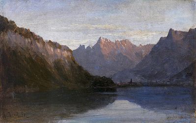 Женевское озеро. Шильон. 1854