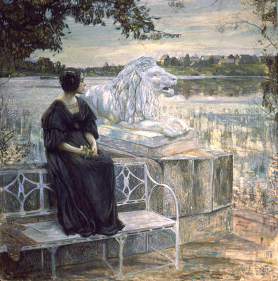 Портрет Л.М. Бродской на террасе. 1908
