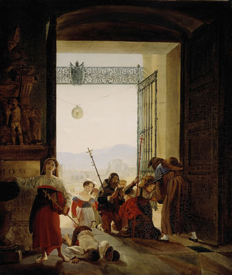 Пилигримы в дверях латеранской базилики. 1825