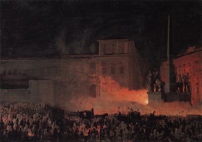 Политическая демонстрация в Риме в 1846 году. 1850