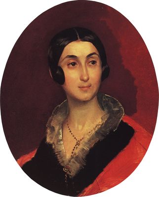 Портрет Е.и.Тон, жены художника К.А.Тона. 1837-1840
