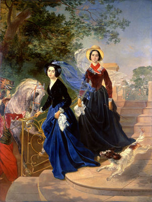 Портрет сестер А.А. и О.А.Шишмаревых. 1839