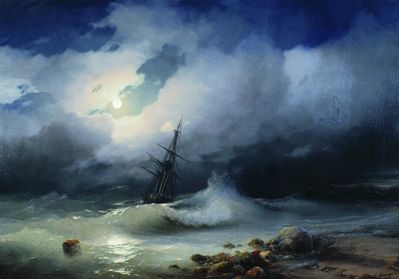 «Бурное море ночью», 1853