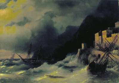 «Буря на море», 1850