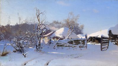 "Деревня зимой", 1882