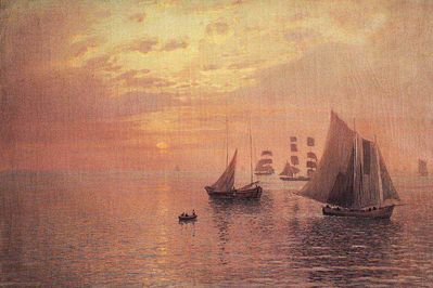 "Морской вид (с парусами)", 1900