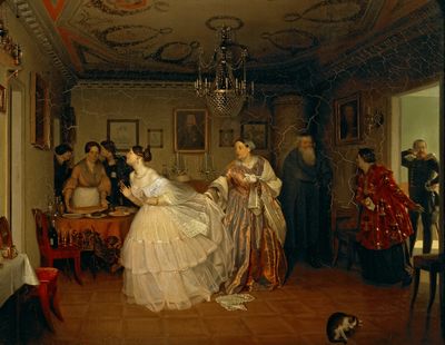 "Сватовство майора", 1848