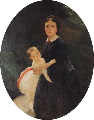 Портрет Шестовой с дочерью. 1859
