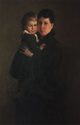 Портрет В.А. Толстой с дочерью А.Л. Толстой. 1886