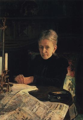 Портрет писательницы и общественной деятельницы Е.О. Лихачевой. 1892