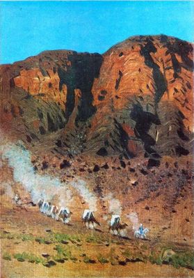 "Горы, окружающие Лепсинскую станицу", 1870