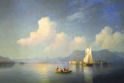 «итальянский пейзаж. Вечер», 1858