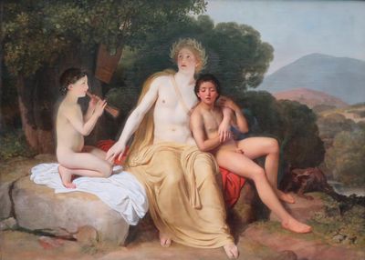 "Аполлон, Гиацинт и Кипарис, занимающиеся музыкой и пением", 1831-1834