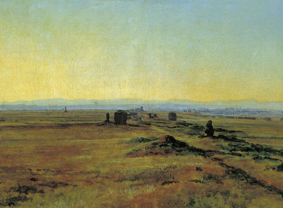 "Аппиева дорога при закате солнца", 1845