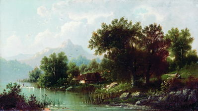 Пейзаж с рекой. 1860