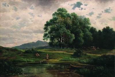 Пруд на опушке леса. 1870-е