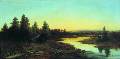 Вечер на реке. 1865