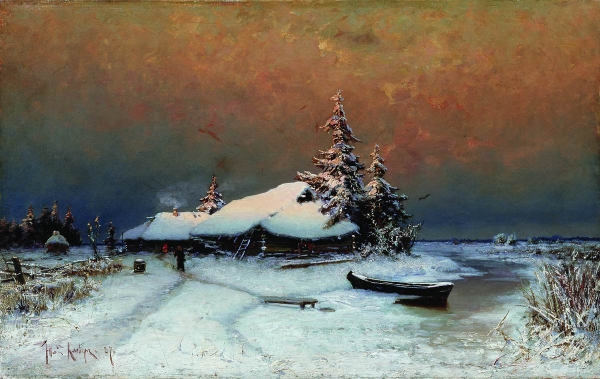 Зимний закат. 1887